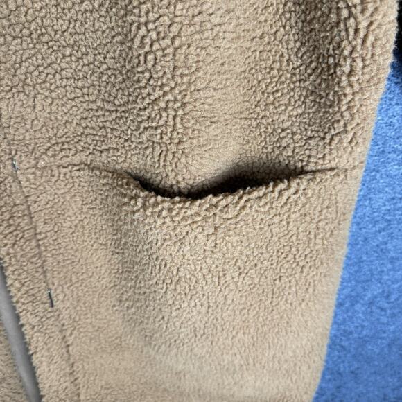 MADEWELL Women’s Bonded Sherpa Cocoon Coat Pockets Brown Size Small - Picture 6 of 13